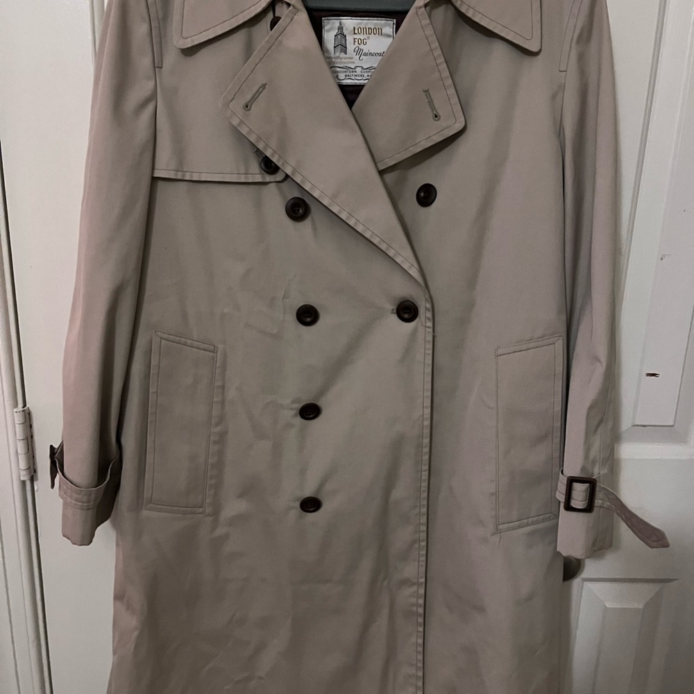 Vintage London Fog Women's Beige Double-Breasted Trench Coat